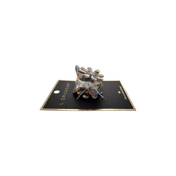 FRANCE LUXE L. ERICKSON Lane Claw Clip in Blue & Tan main image 4